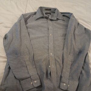 Men's Blue Button-Up Shirt